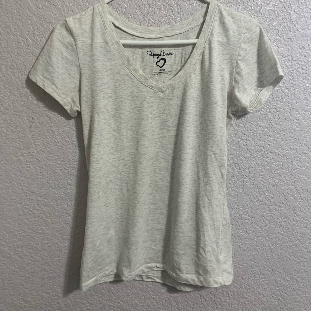 Nude v-neck top